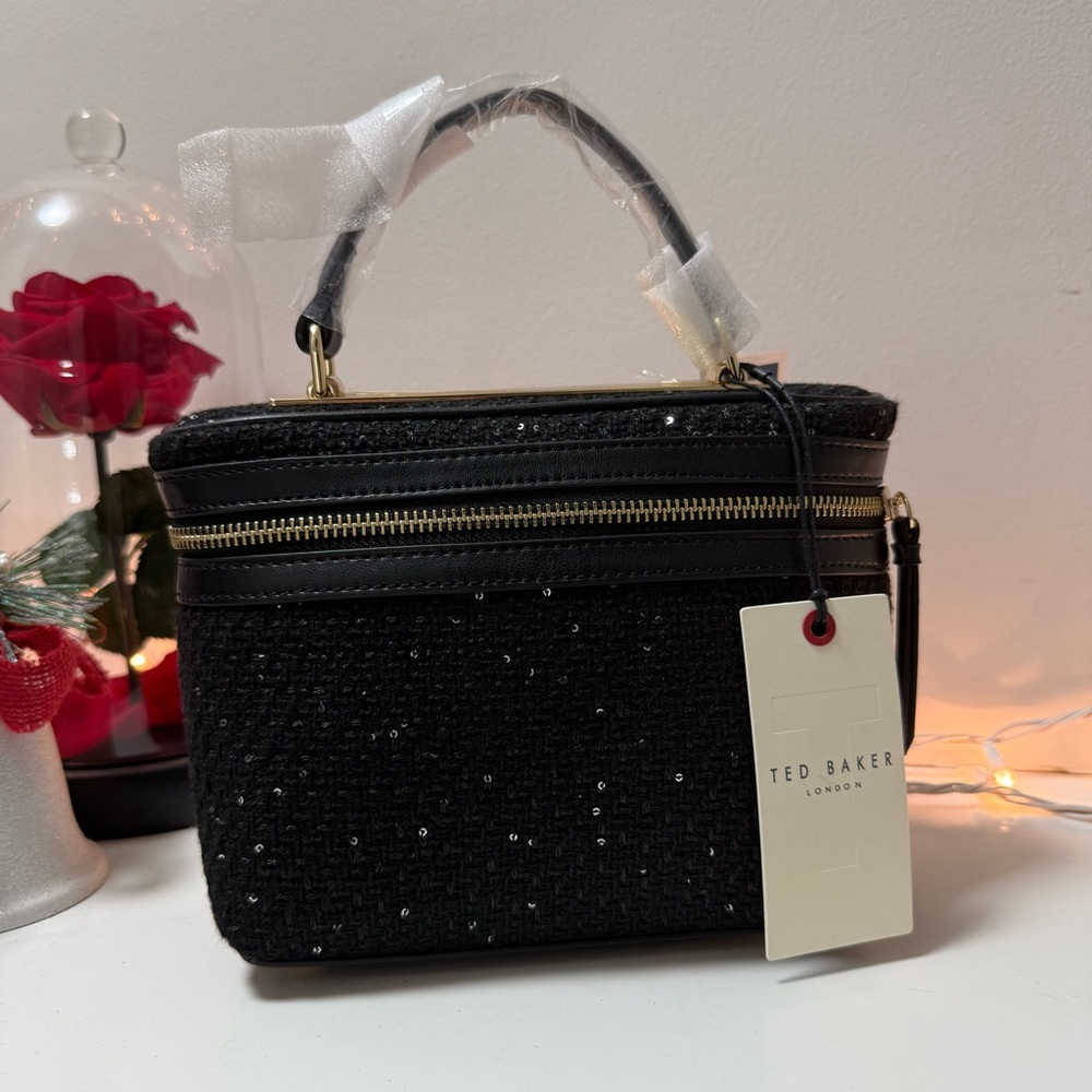 Ted Baker Black Textured tweed handbag